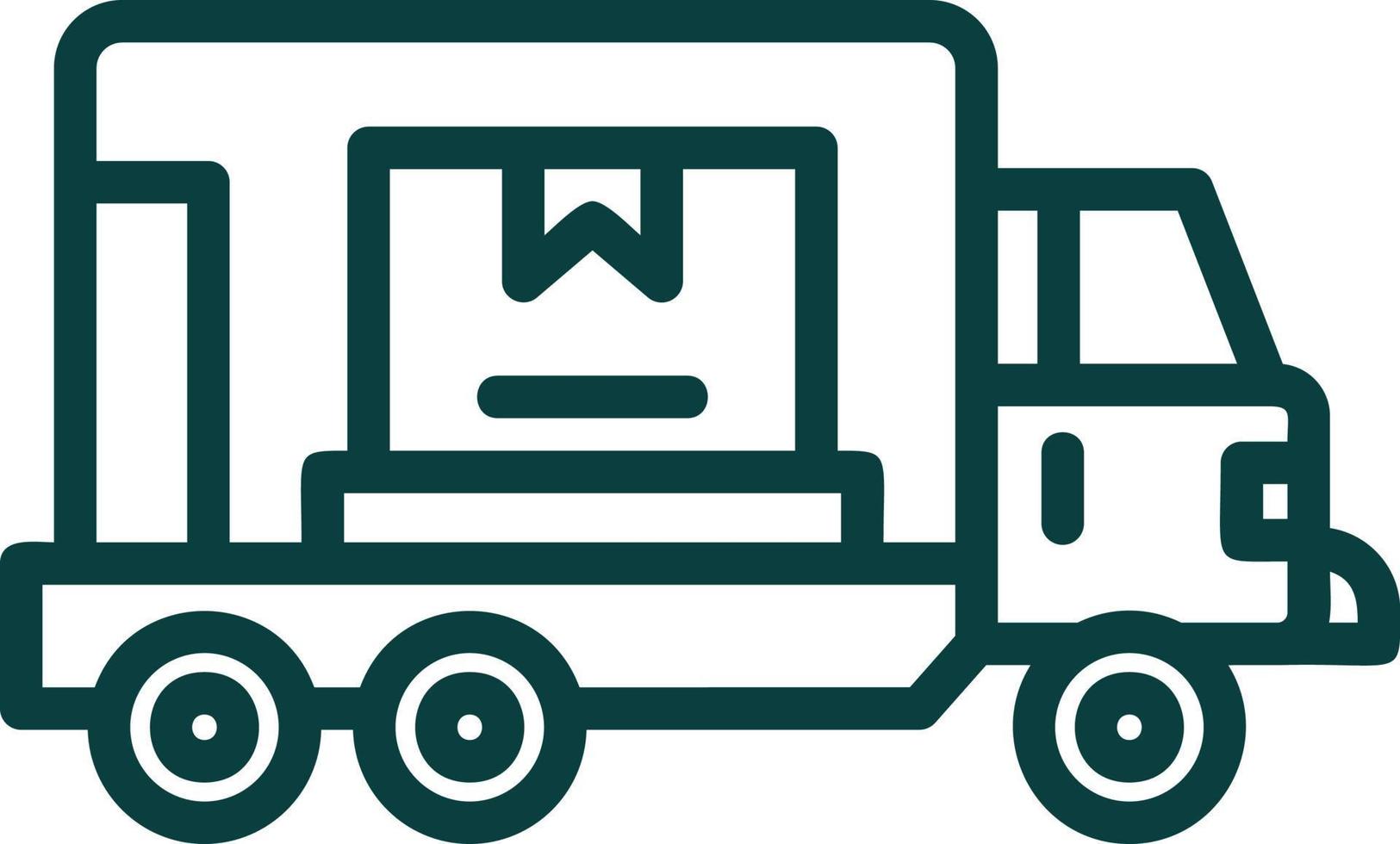 Cargo Truck Vector Icon Design