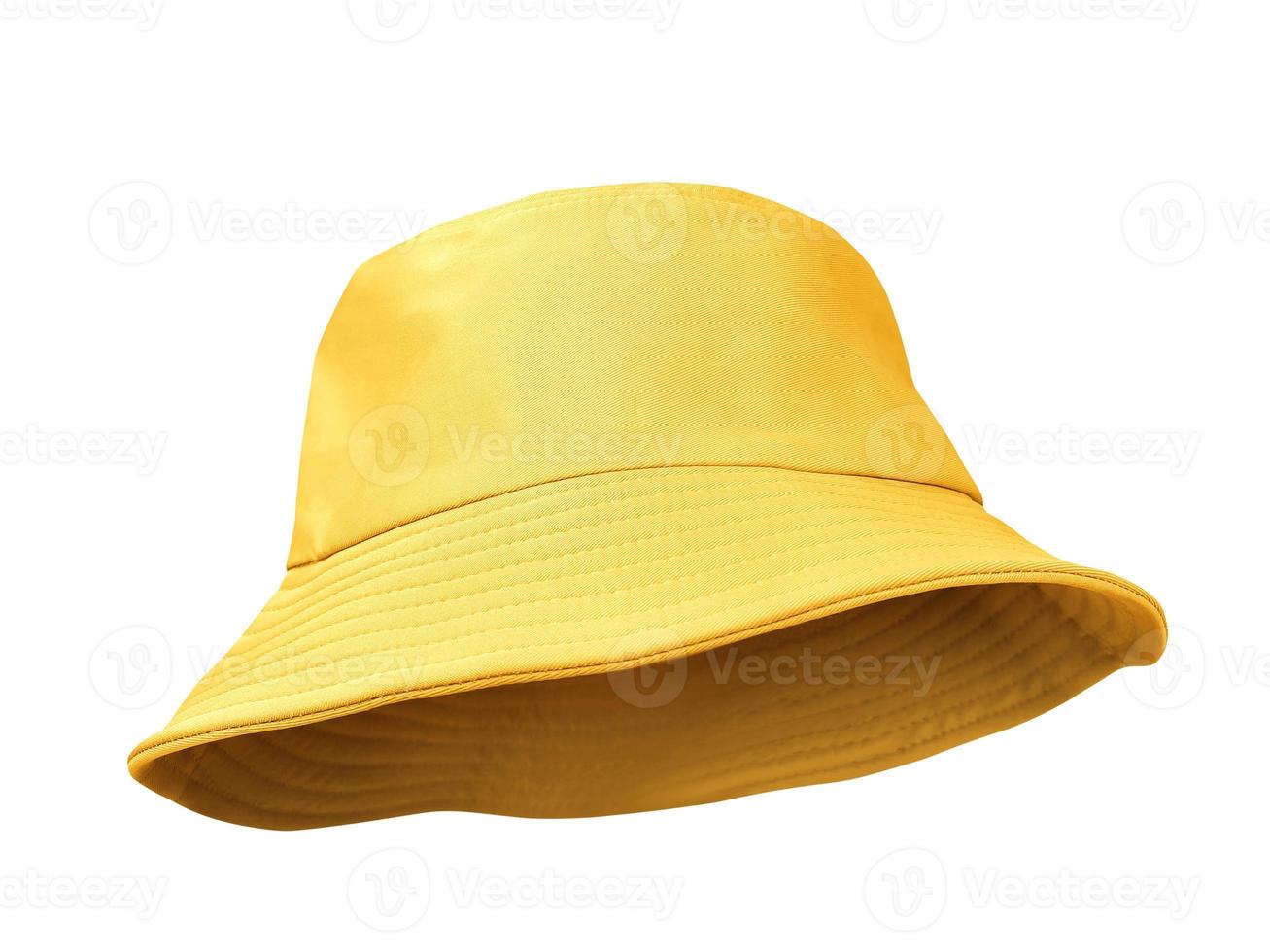 yellow bucket hat isolated on white 16914419 Stock Photo at Vecteezy