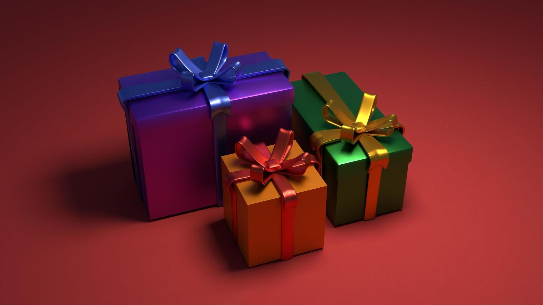 Gift Box 3d Illustration Background photo