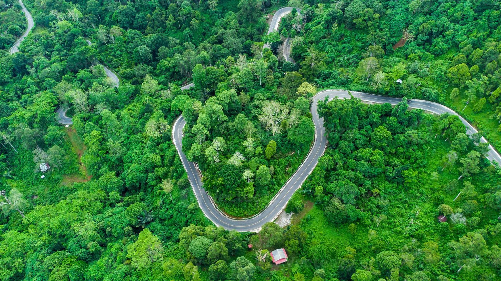 High Angle View Of Road photo