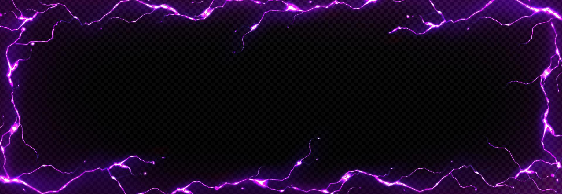 Abstract background with frame of lightnings vector