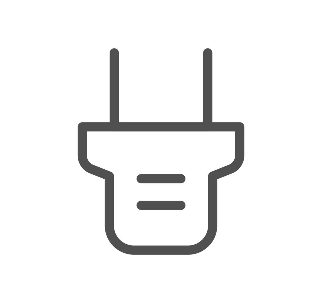 Electric and energy related icon outline and linear vector. vector