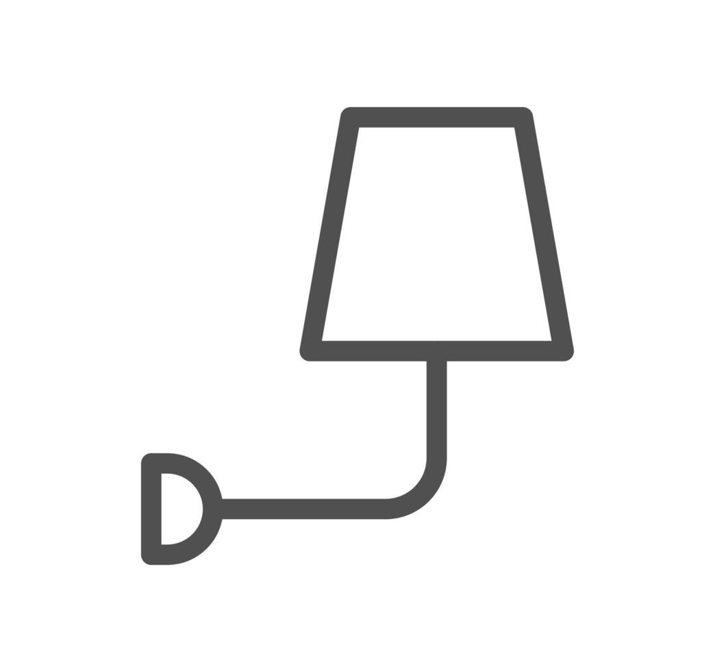 contorno de icono relacionado con muebles y hogar y vector lineal.