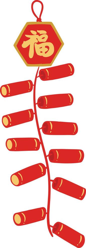 Chinese firecrackers illustration vector