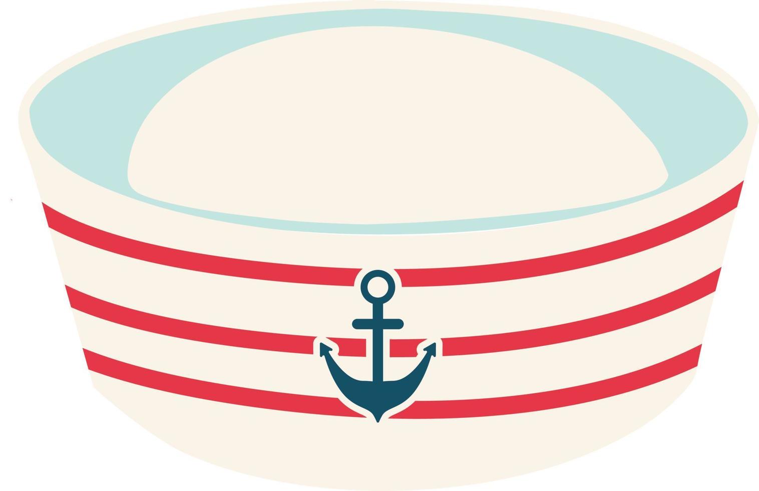 Sailor hat illustration vector