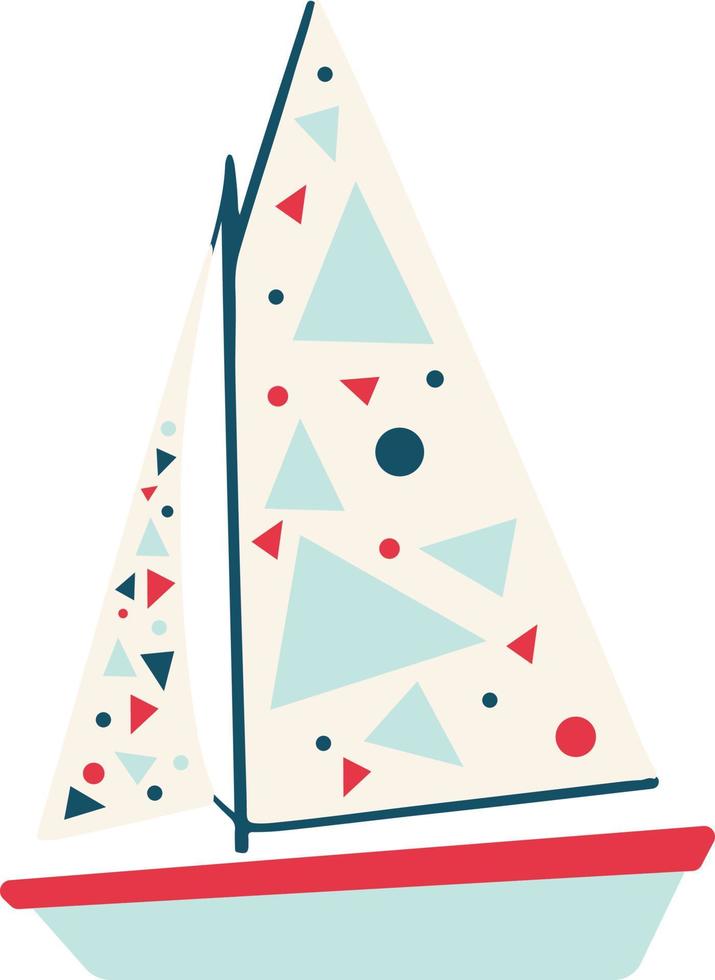 Sailing boat illustration vector