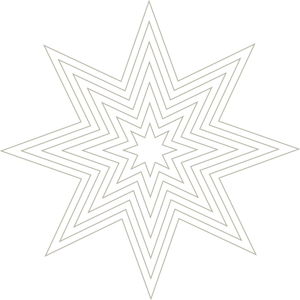 Monoline star illustration vector