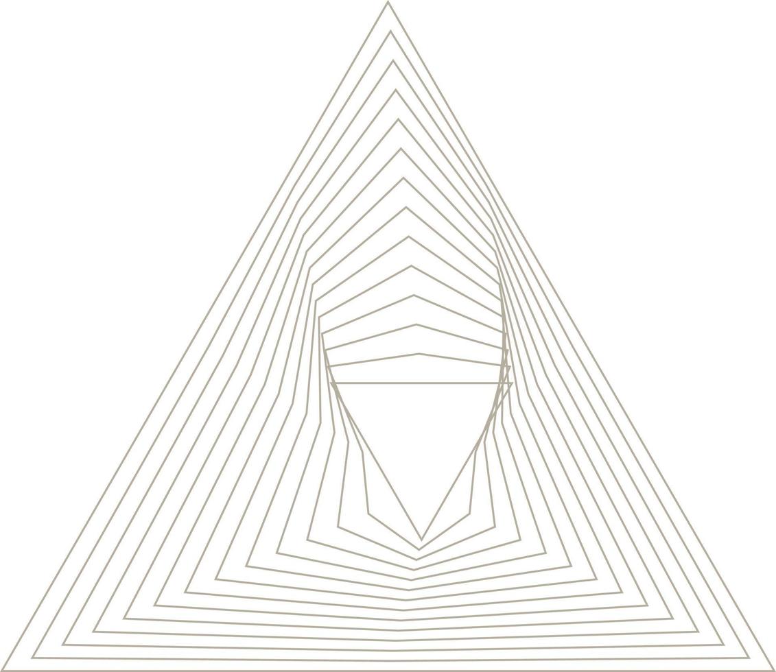 ilustración de triángulo monoline vector