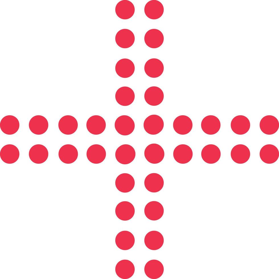 Dotted cross illustration vector
