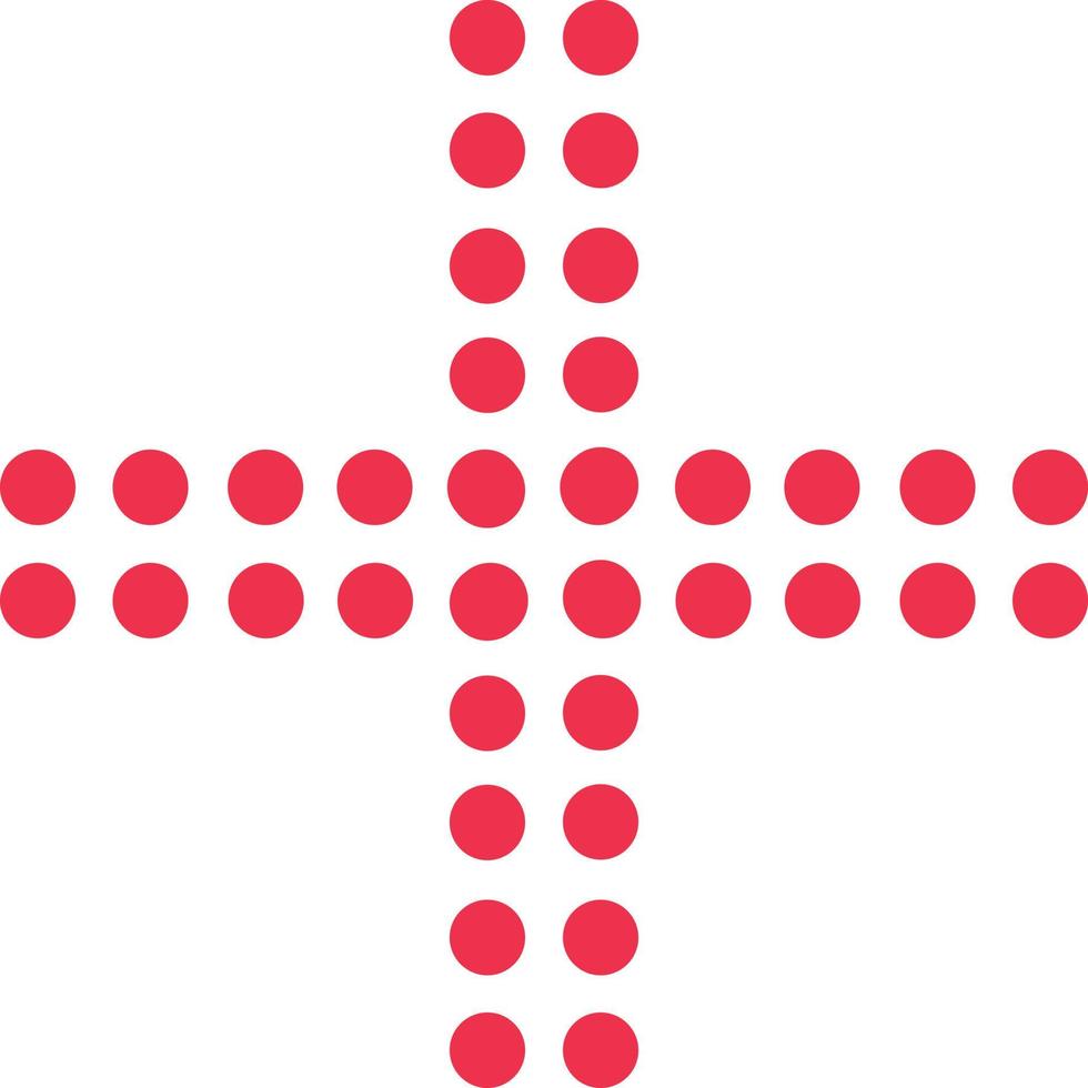 Dotted cross illustration vector