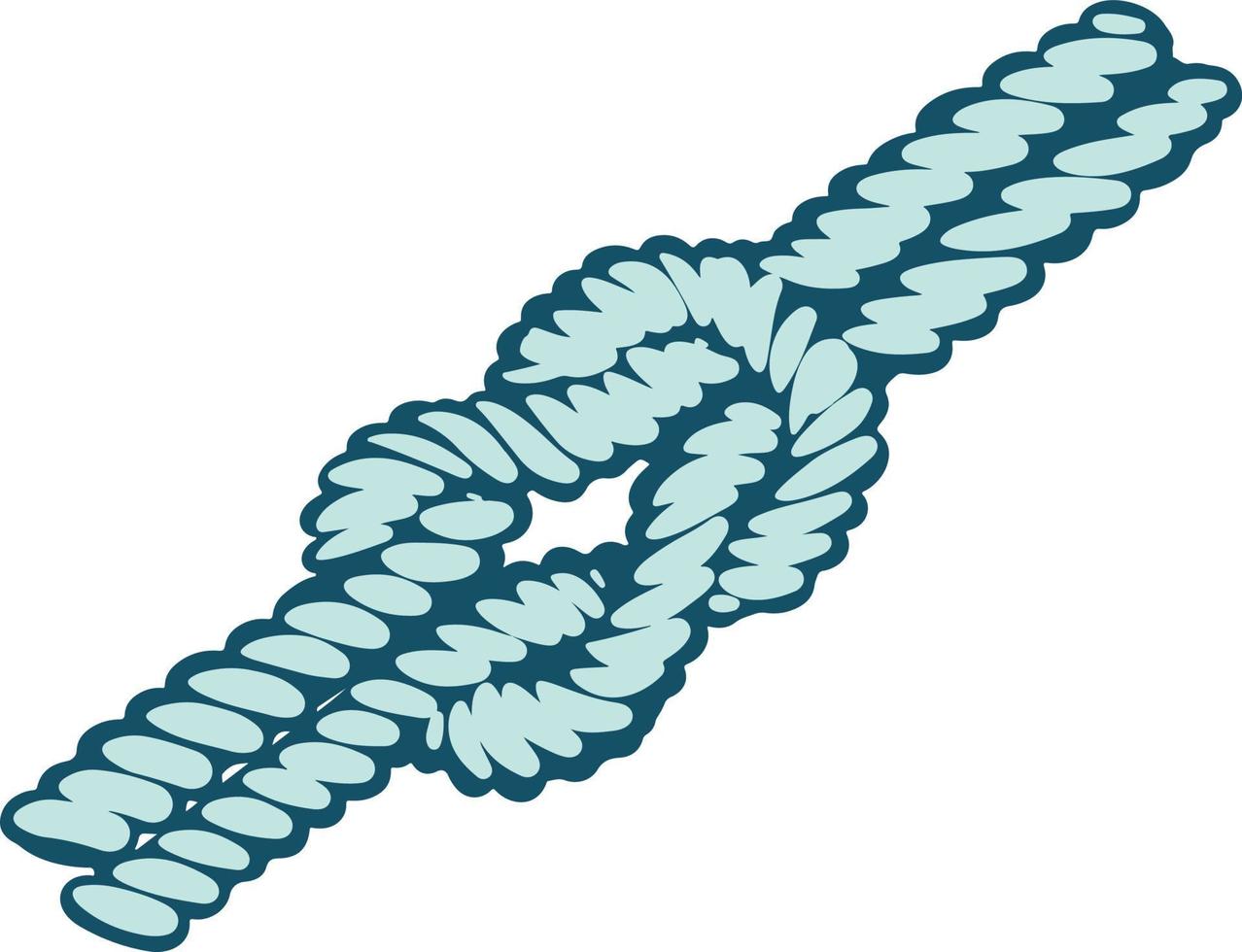 Nautical rope knot illustration vector