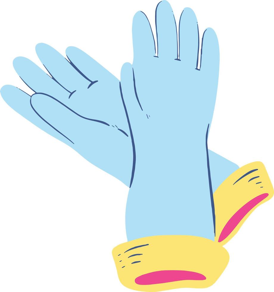 ilustración de guantes de goma vector