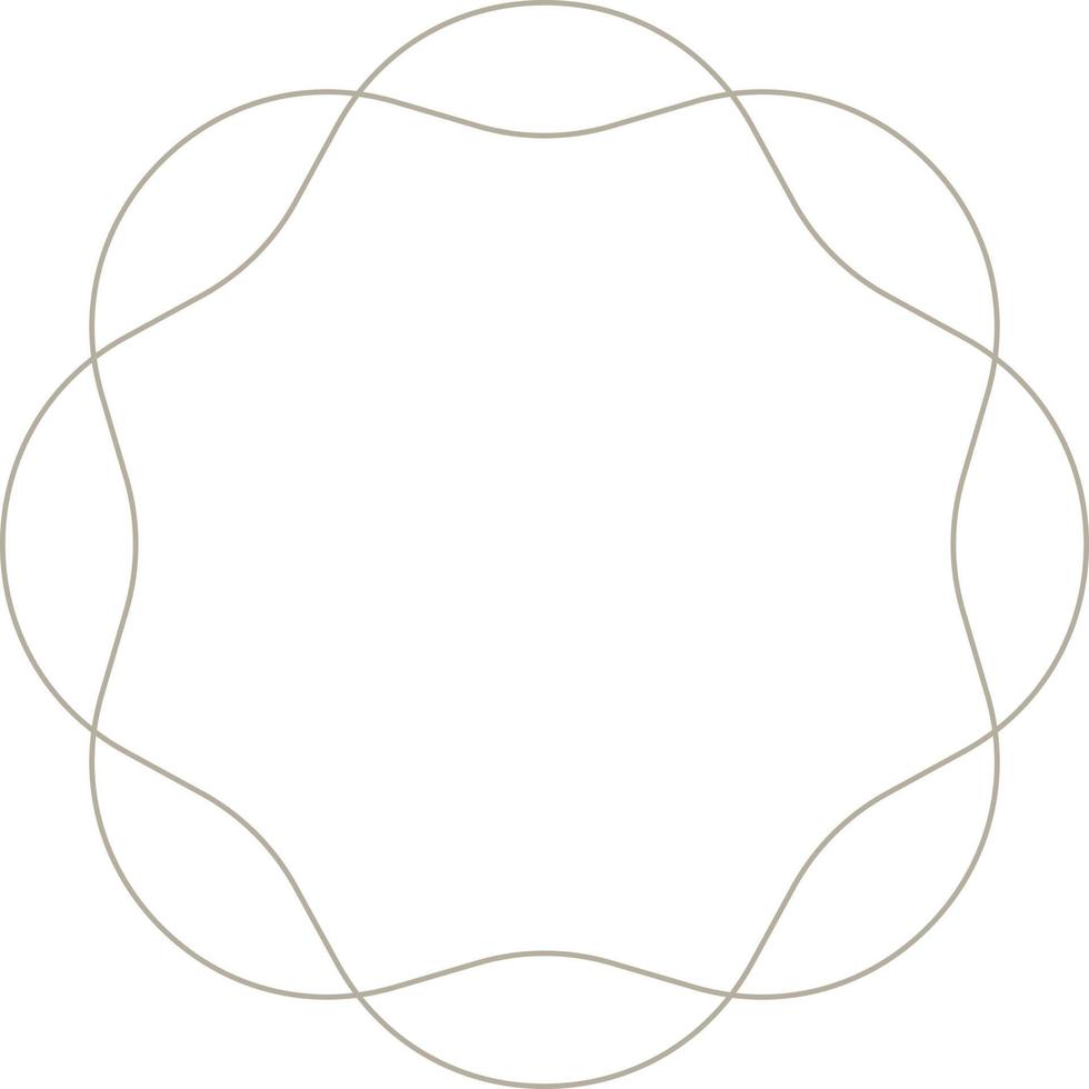 Monoline flower illustration vector