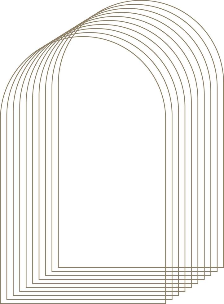 Monoline arch illustration vector