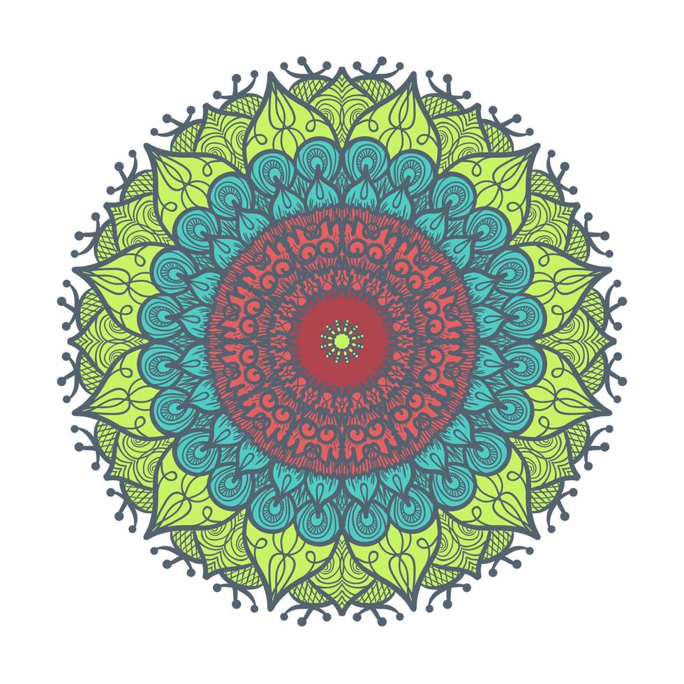 Mandala Line Template vector