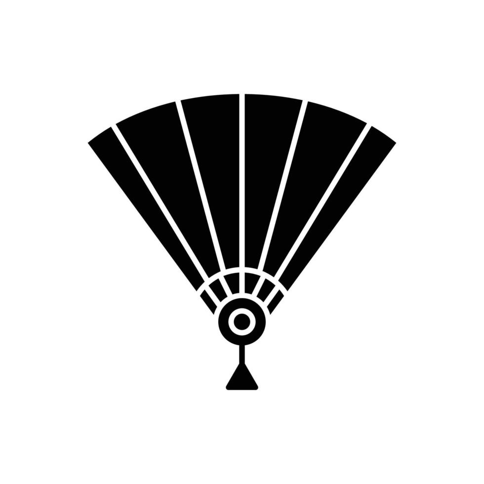 chino, japón ventiladores de mano icono ilustración. icono relacionado con el año nuevo lunar. asiático tradicional. estilo de icono de glifo. diseño vectorial simple editable vector
