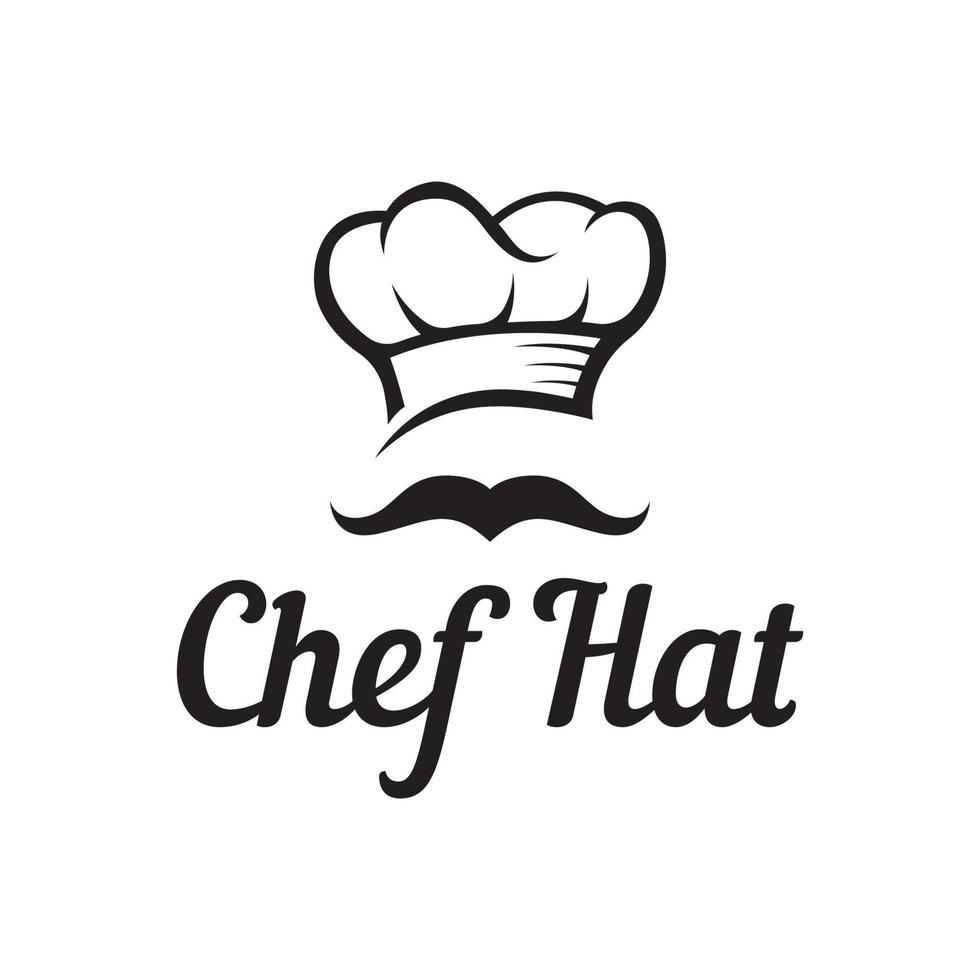 Professional chef or kitchen chef hat logo template design. Logo for business, home cook and restaurant chef. vector
