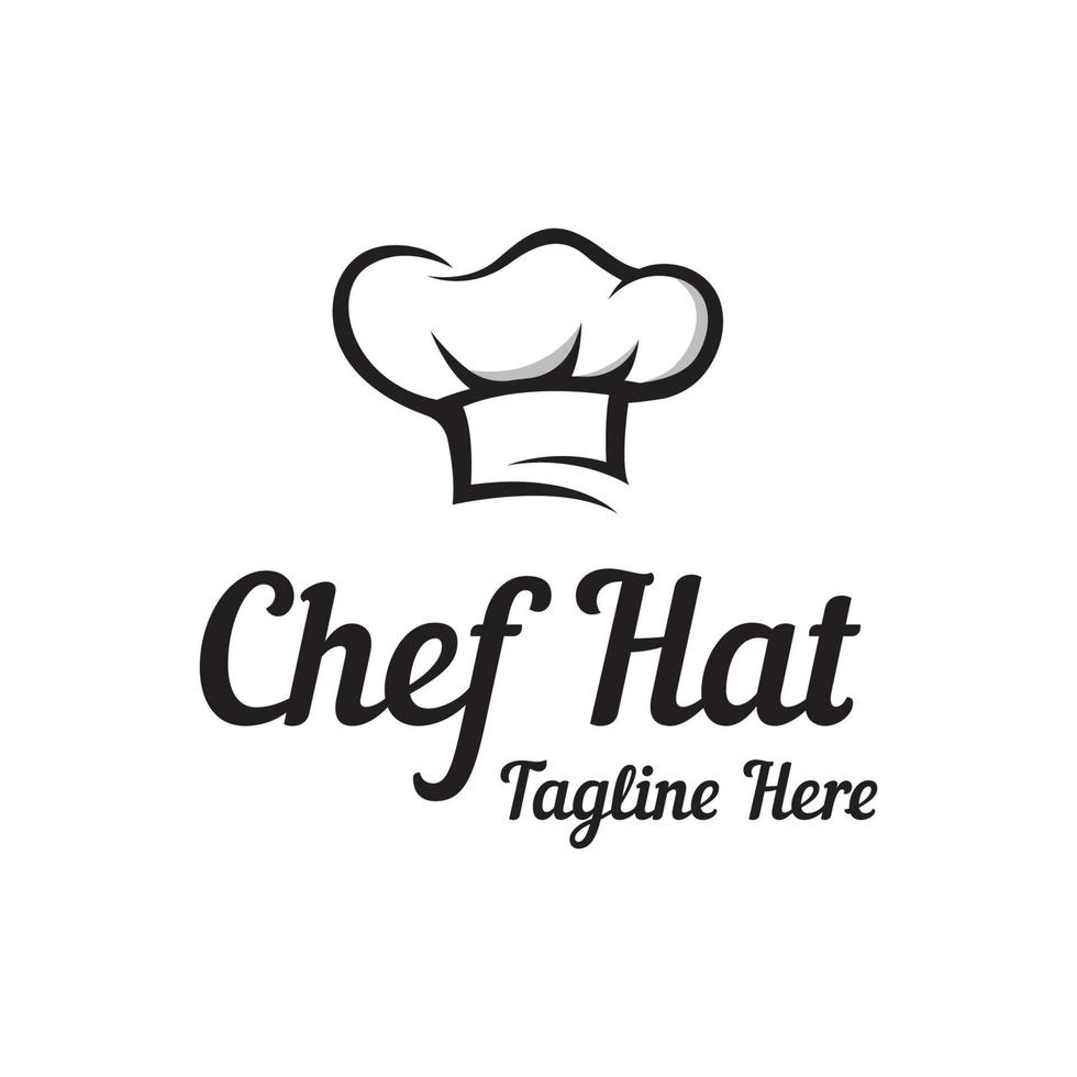 Professional chef or kitchen chef hat logo template design. Logo for business, home cook and restaurant chef. vector