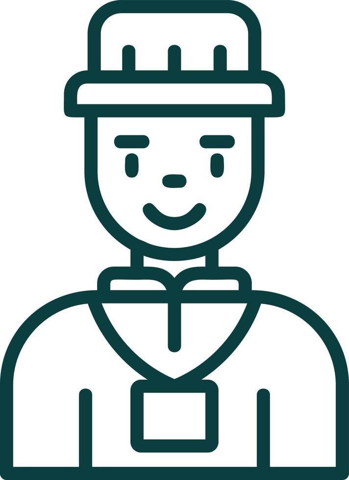 Tour Guide Man Vector Icon Design