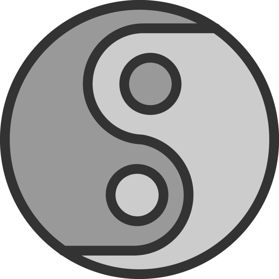 Yin Yang Vector Icon Design