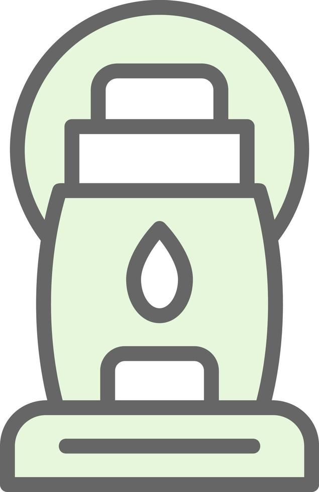 Oil Lamp Vector Icon Design