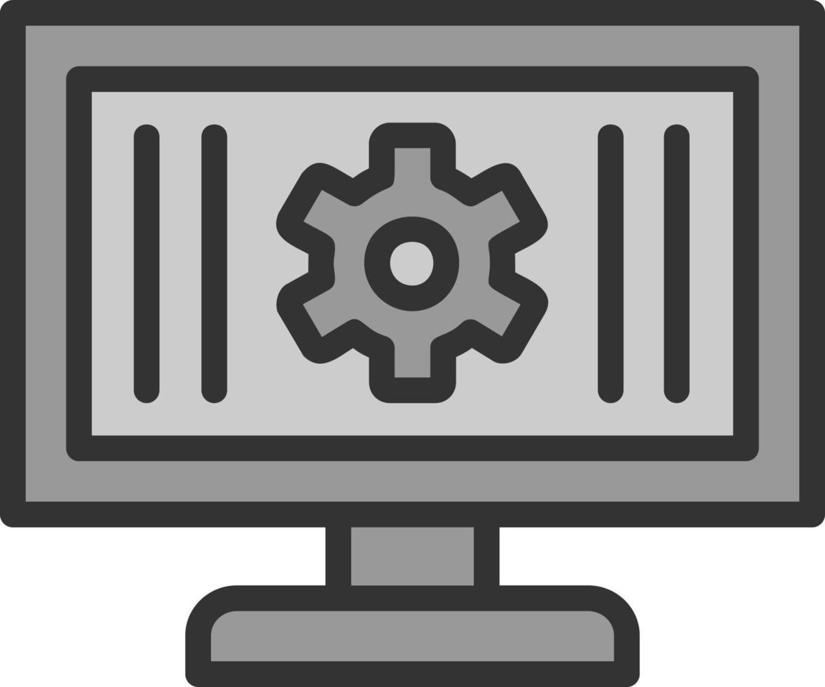 Monitoring Vector Icon Design