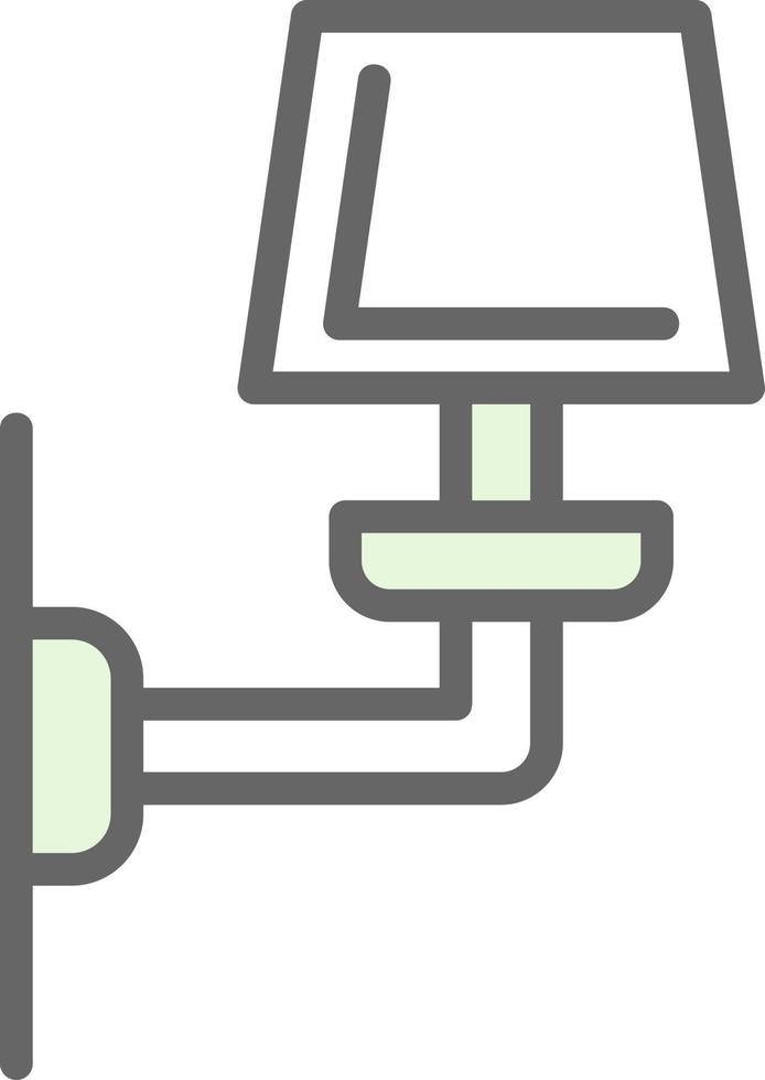 Wall Lamp Vector Icon Design