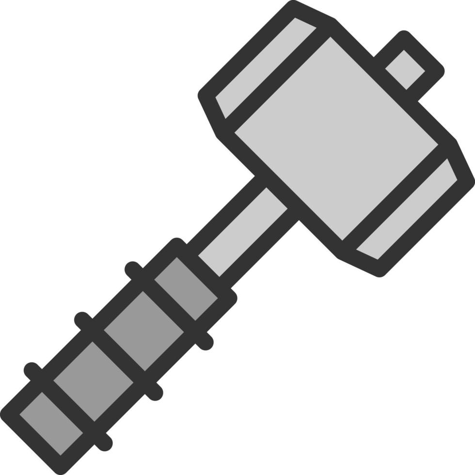 Thor Hammer Vector Icon Design