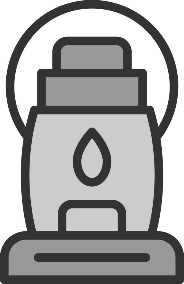Oil Lamp Vector Icon Design