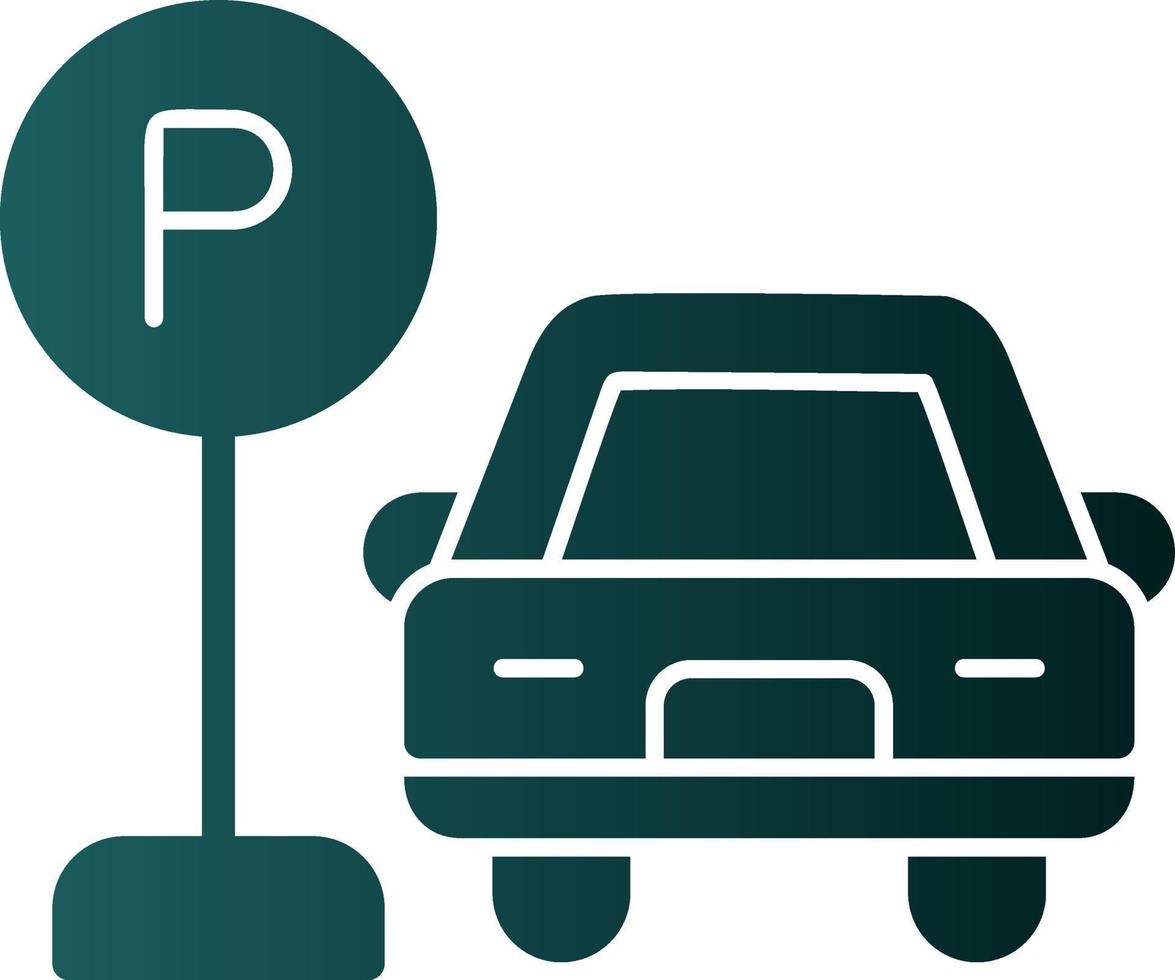 Car Parking Vector Icon Design