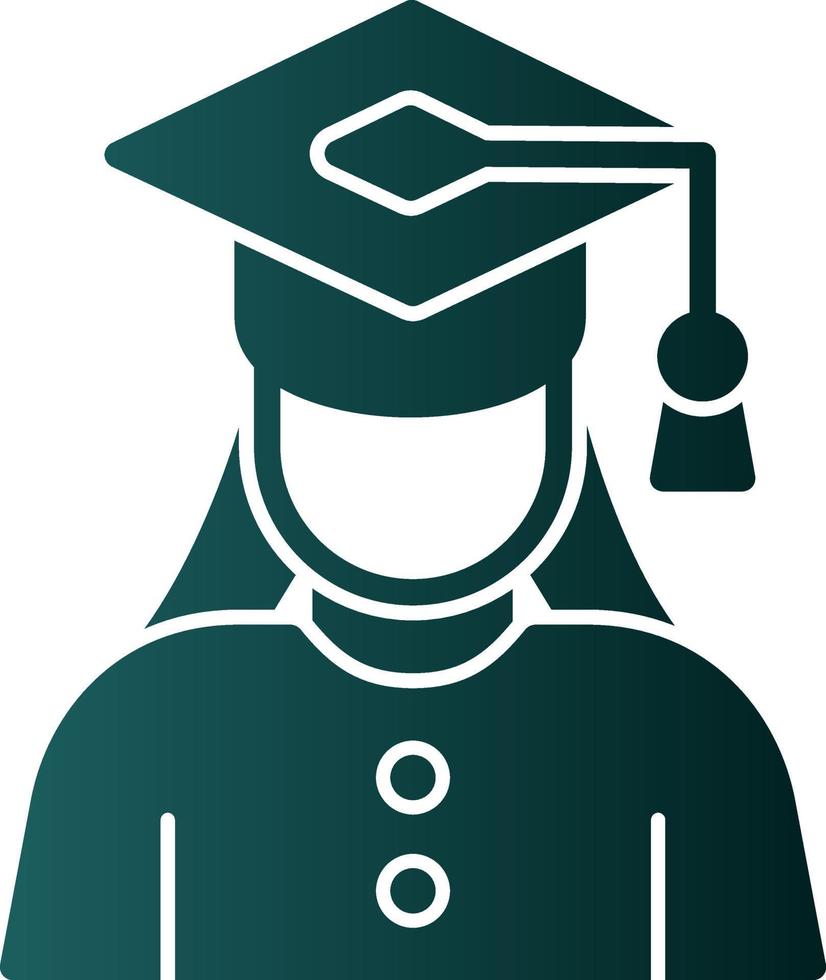 Graduate Woman Vector Icon Design