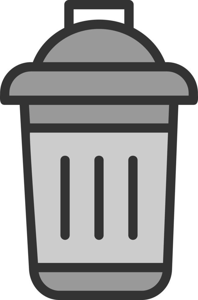 diseño de icono de vector de cubo de basura