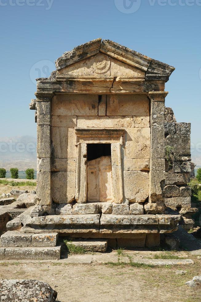 Tomb at Hierapolis Ancient City, Pamukkale, Denizli, Turkiye photo