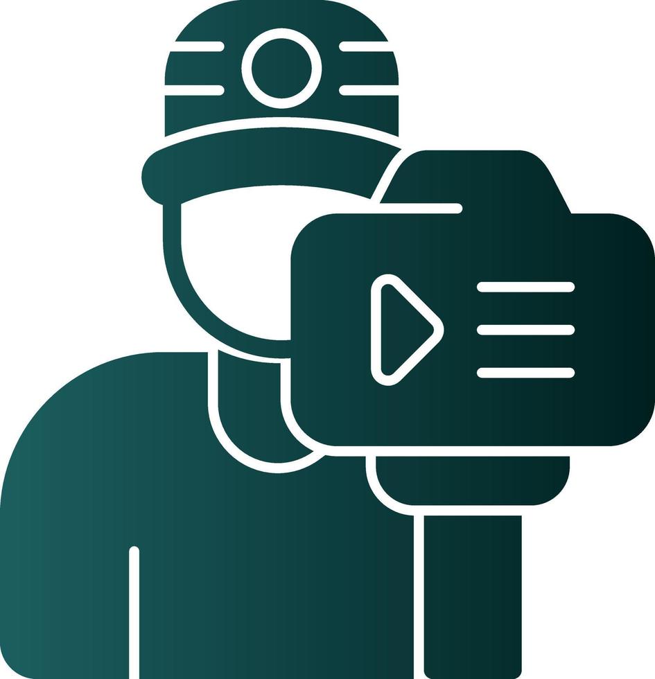Camera Operator Vector Icon Design