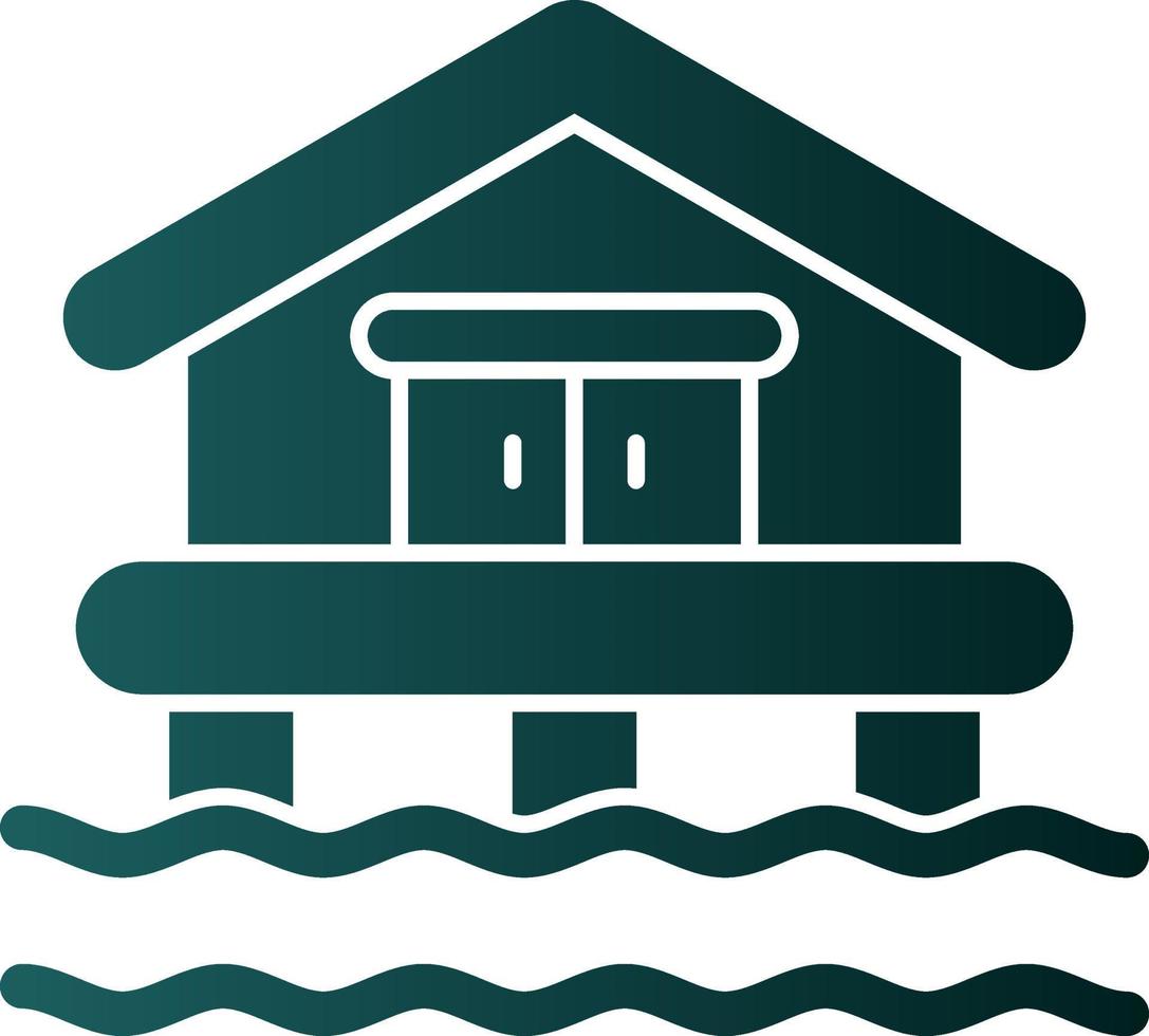 Beach House Vector Icon Design