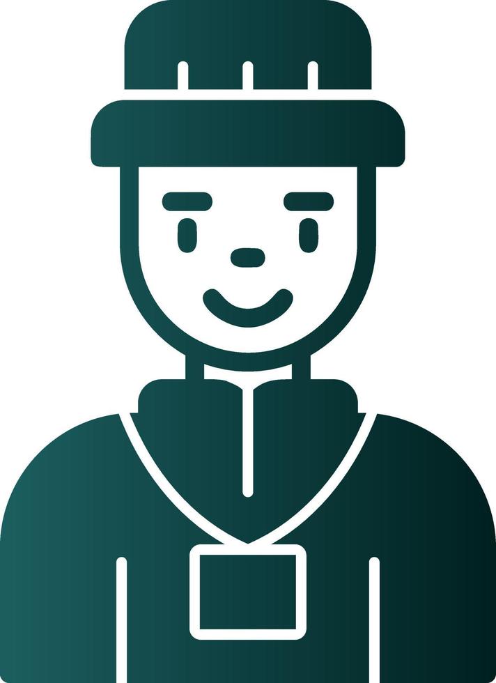 Tour Guide Man Vector Icon Design