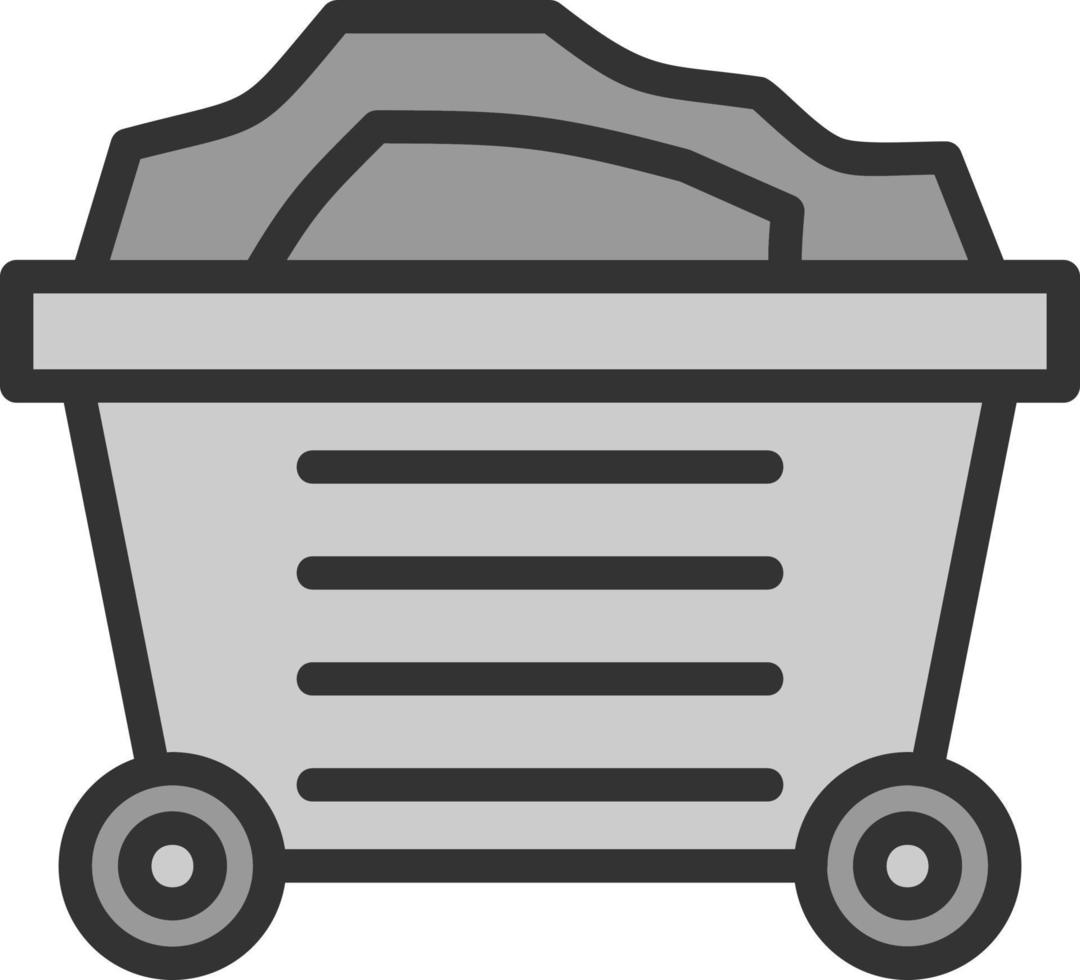 Mining Cart Vector Icon Design