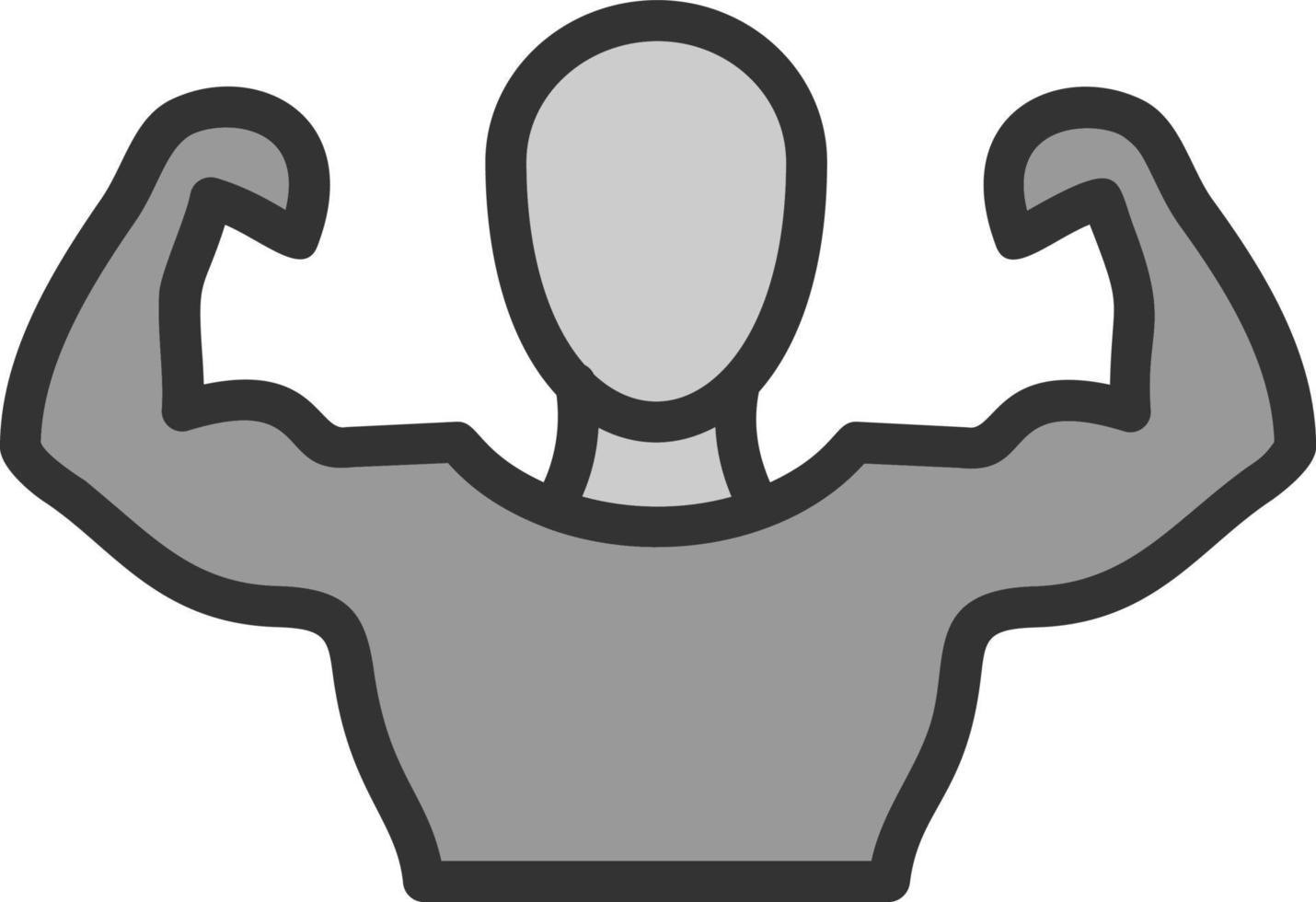 Muscle Man Vector Icon Design