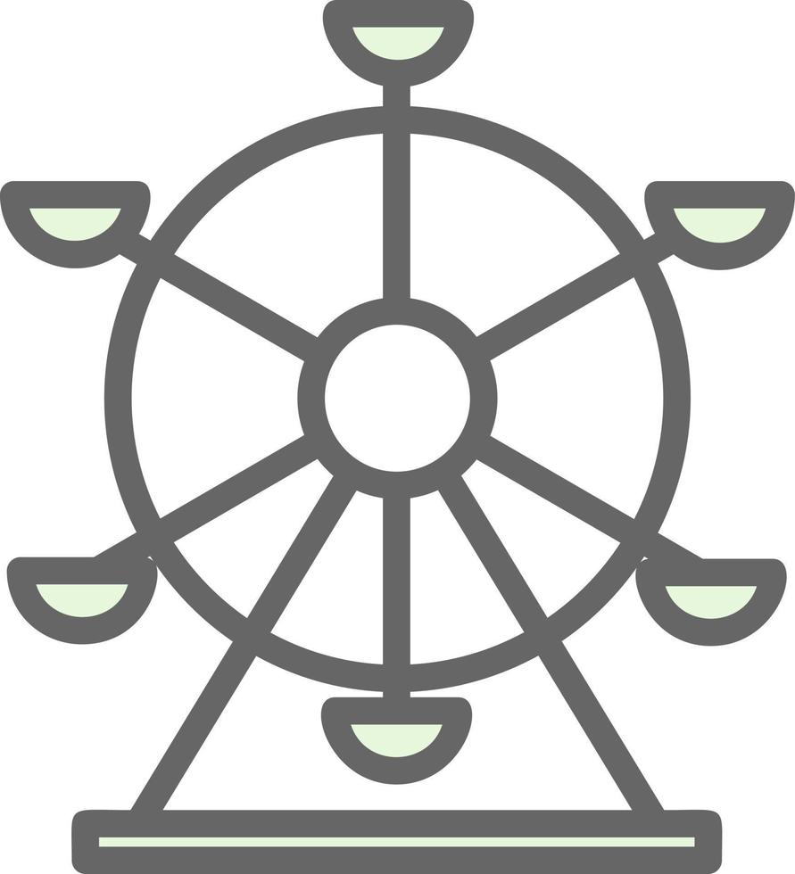 Ferris Wheel Vector Icon Design