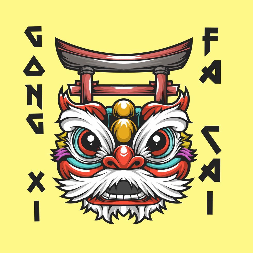 diseño de gong xi fa cai, diseño de vectores y diseño de logotipos, adecuado para el año nuevo cinese