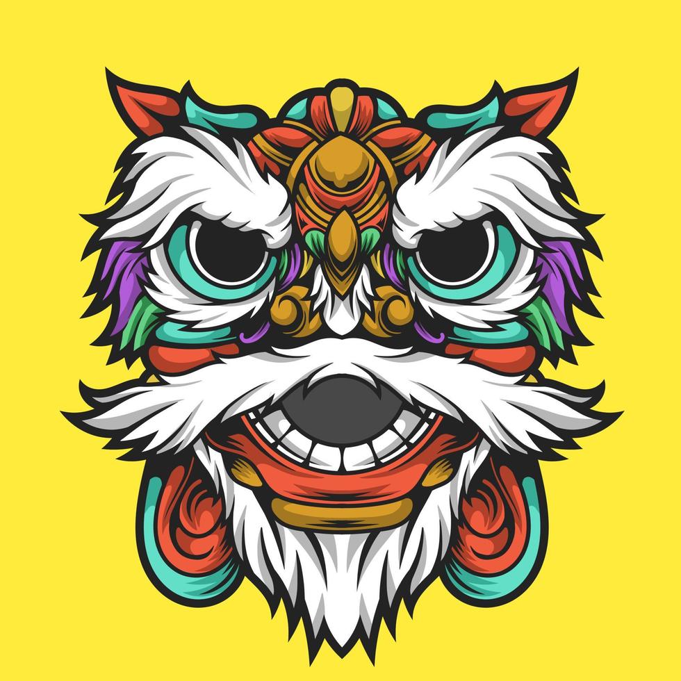 Barongsai design, vector design and logo design, suitable for cinese new year