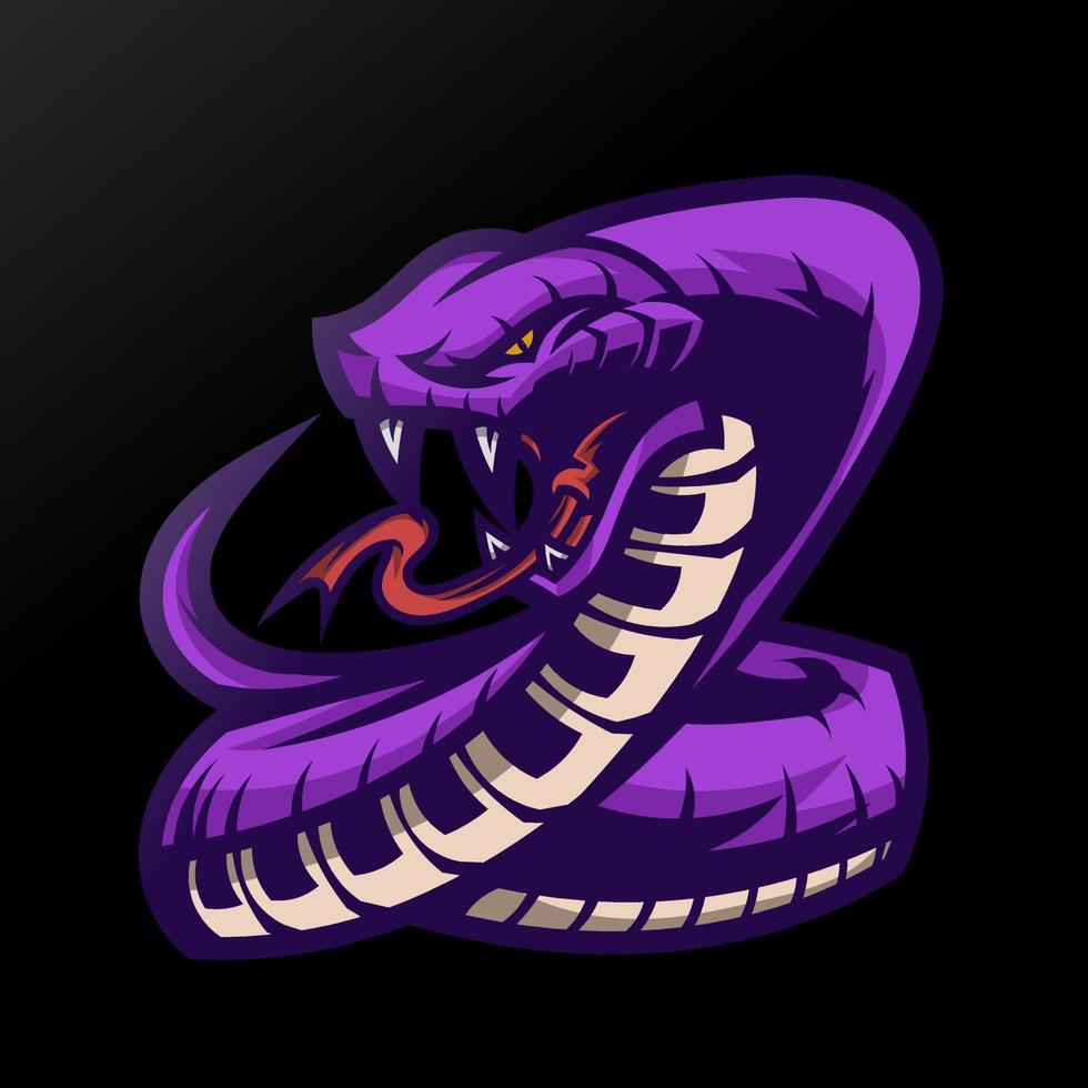 diseño de esports de serpientes, diseño de vectores y diseño de logotipos, adecuado para esports, deportes y cualquier cosa relacionada con este logotipo