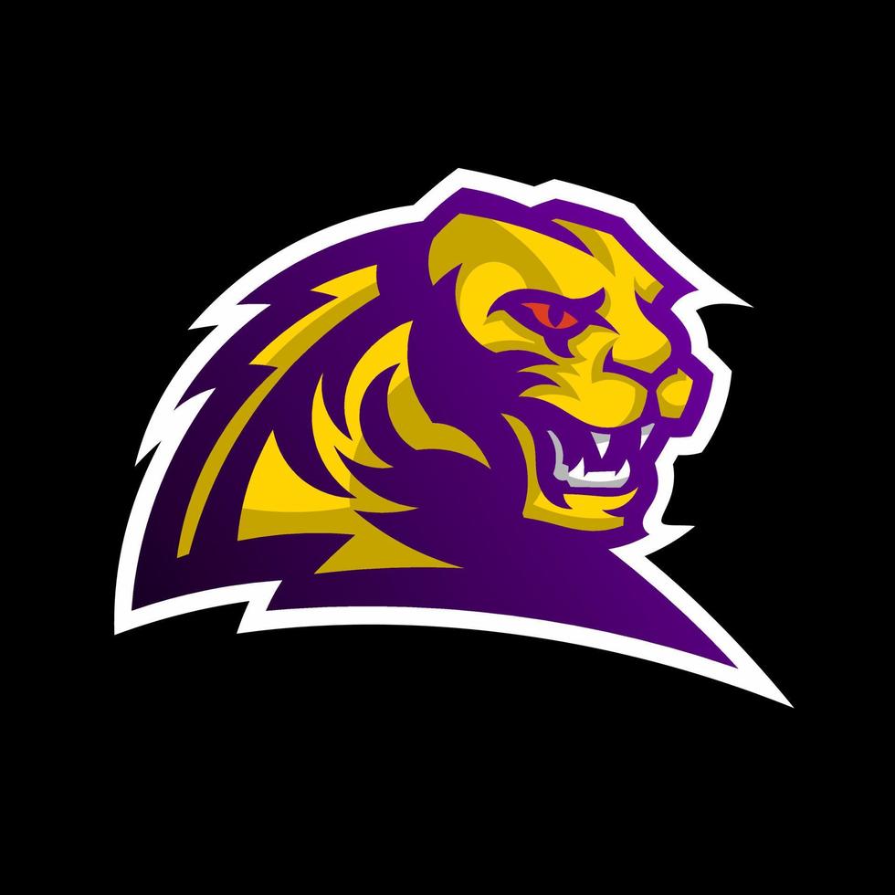 Premium Yellow panther esport logo, vector design and esport logo, suitable for esport, sport and anything related with this design