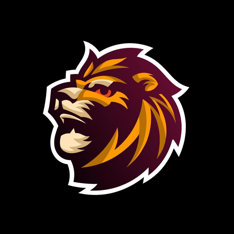 Lion king esport logo, vector design and esport logo, suitable for esport, sport and anything related with this design