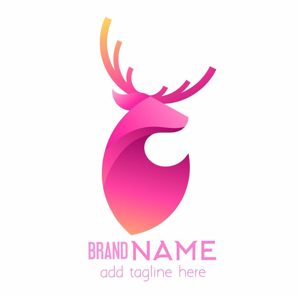 Deer luxury Logo design. vector design and company logo, suitable for your business