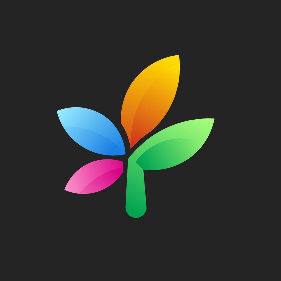 Leaf colorfull Logo design. vector design and company logo, suitable for your business