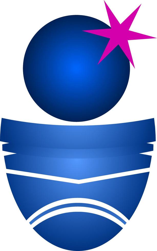 The illustrations and clipart. logo design. globe background with stars vector