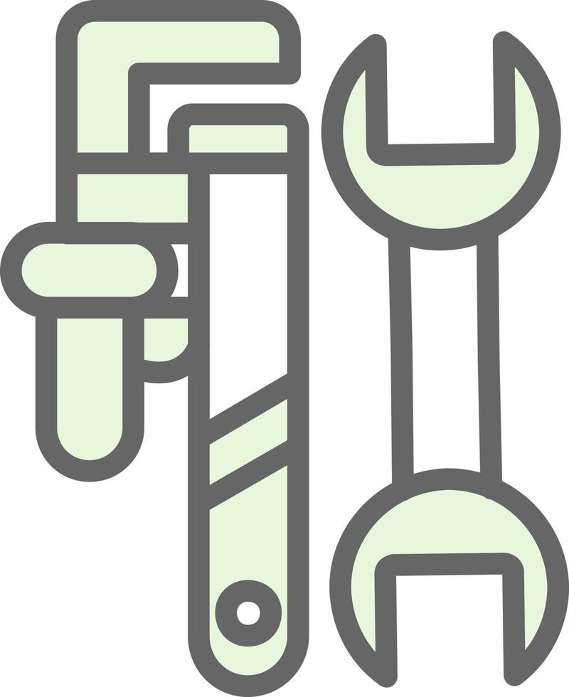 Pipe Wrench Vector Icon Design