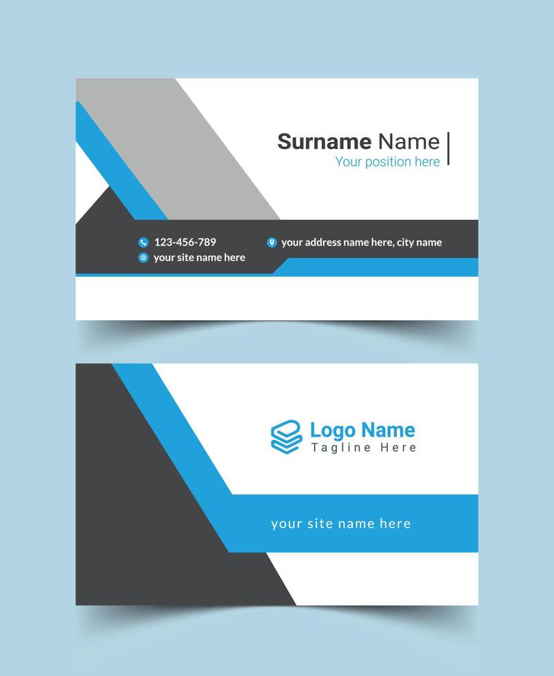 Modern Business Cards Template, Vector Business Card