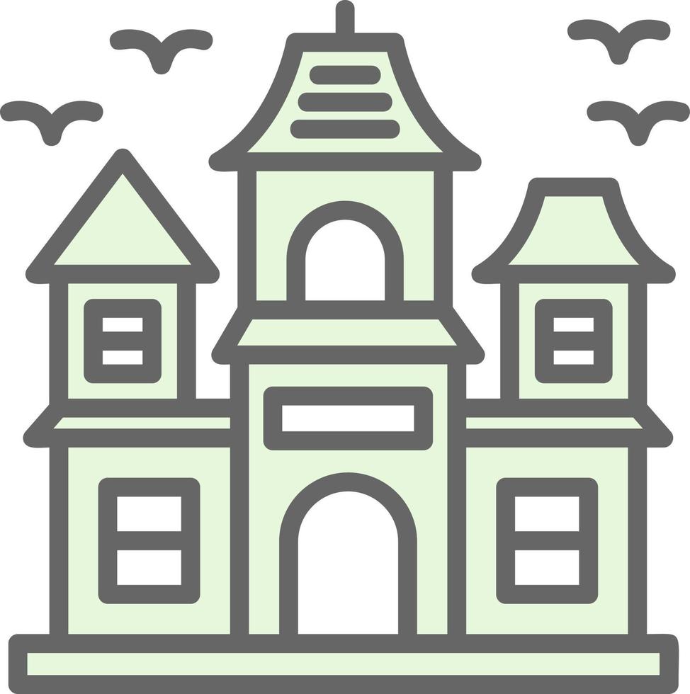 Haunted House Vector Icon Design